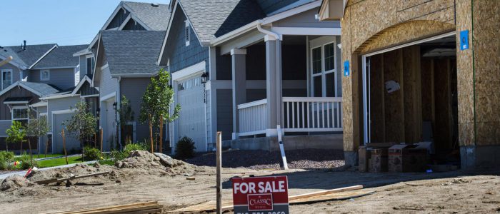 A home under construction sits for sale in the Banning Lewis Ranch development on the east side of Colorado Springs. CHRISTIAN MURDOCK, THE GAZETTE file